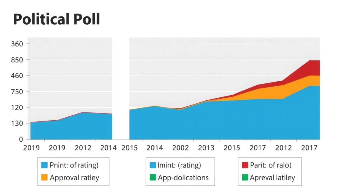 Un grafico che mostra l'andamento dei sondaggi politici