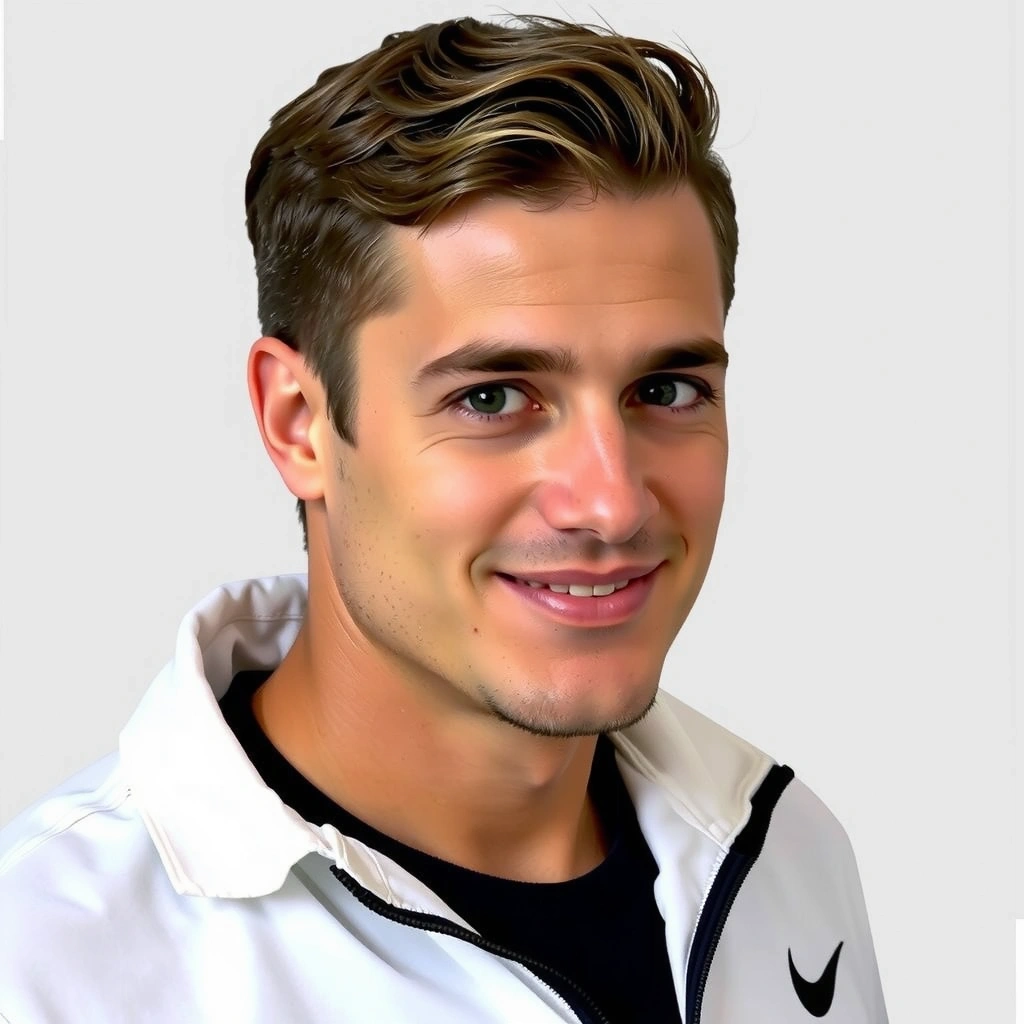 Foto di Andrea Conti, commentatore di tennis