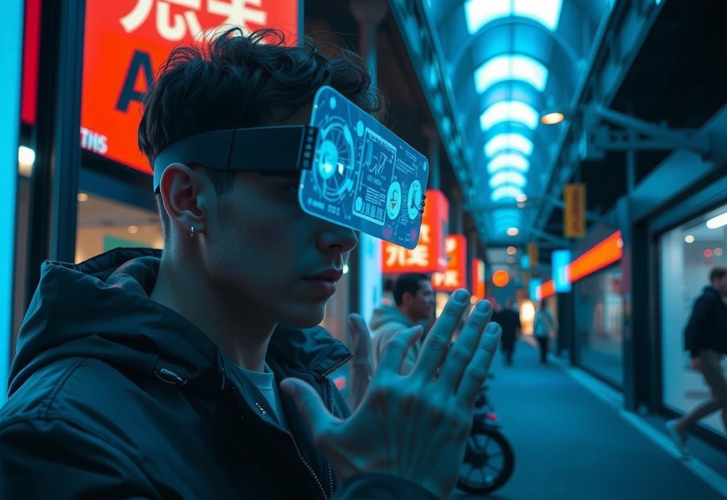 Occhiali per realtà aumentata con proiezioni olografiche