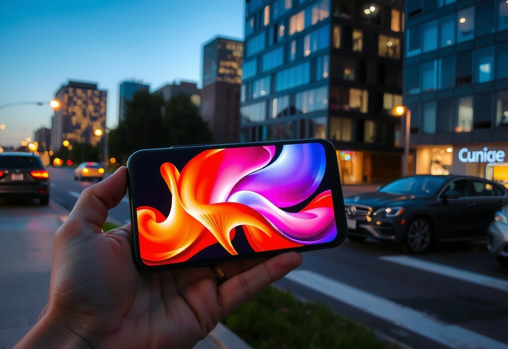 Smartphone di ultima generazione con display curvo